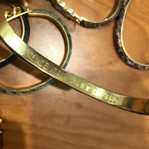 Vintage Italian 24k plated snakeskin bangles bracelets-pick for custom post. - Picture 11 of 11